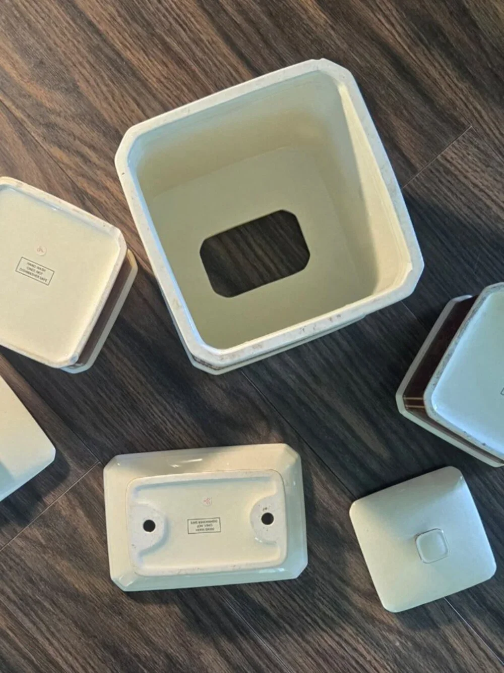 CHARTER CLUB (Macy's) Traditional Style Porcelain Bath Accessory Storage Set NWT